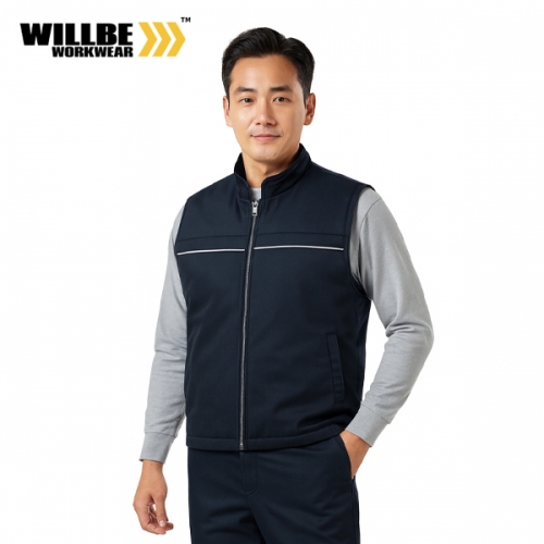 윌비 겨울 작업복 패딩조끼 단체복 동계조끼 PR-803