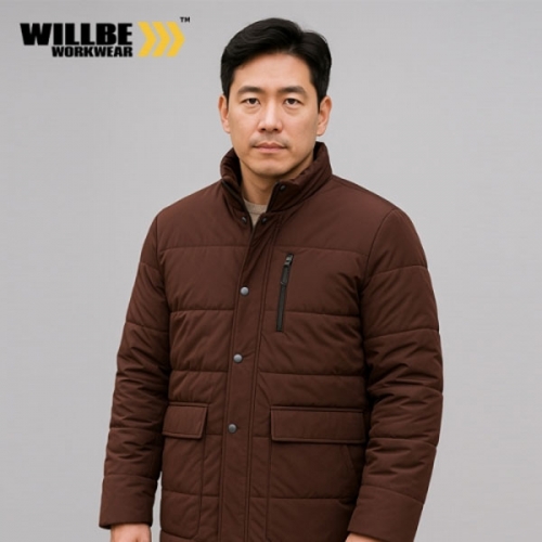 윌비(WILLBE) 버건디 하이브리드 자켓 점퍼 CT-302
