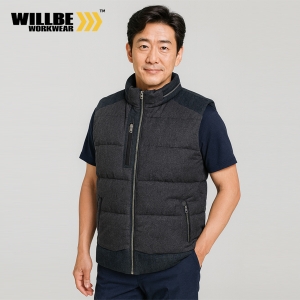 윌비 남자패딩조끼 겨울작업조끼 CT-801