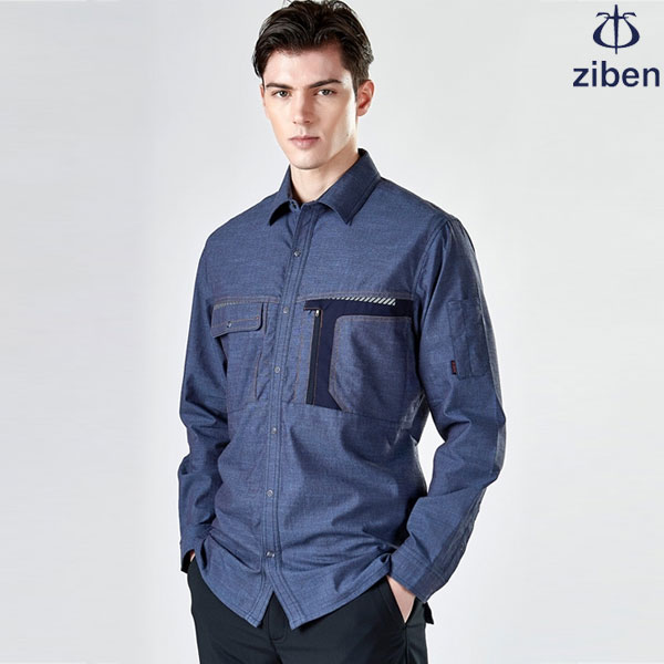 지벤 작업복 긴팔 워크셔츠 회사 작업남방 제작 ZB-Y1841
