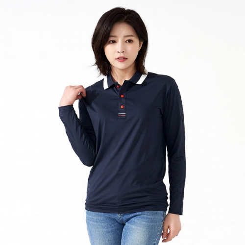 기능성 스판덱스 멀티라인 긴팔 카라 티셔츠(반팔 가능) SH-39