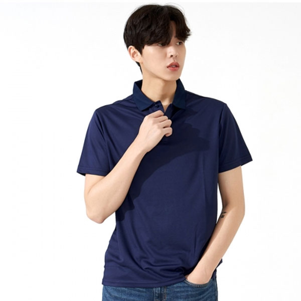 유니렉스 URCT-078 에어로쿨 베이직 솔리드 무포켓 반팔 카라티 회사 단체티 제작
