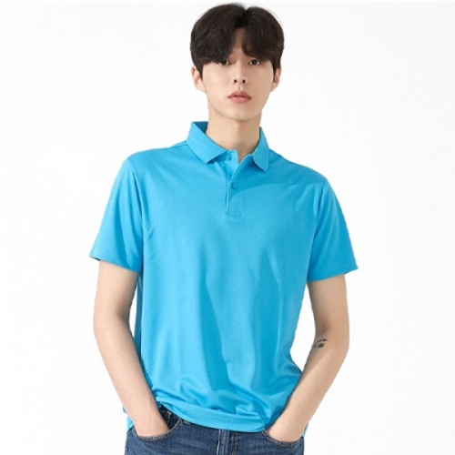 유니렉스 URCT-078 에어로쿨 베이직 솔리드 무포켓 반팔 카라티 회사 단체티 제작