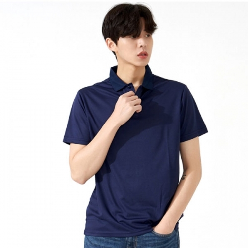 유니렉스 URCT-078 에어로쿨 베이직 솔리드 무포켓 반팔 카라티 회사 단체티 제작