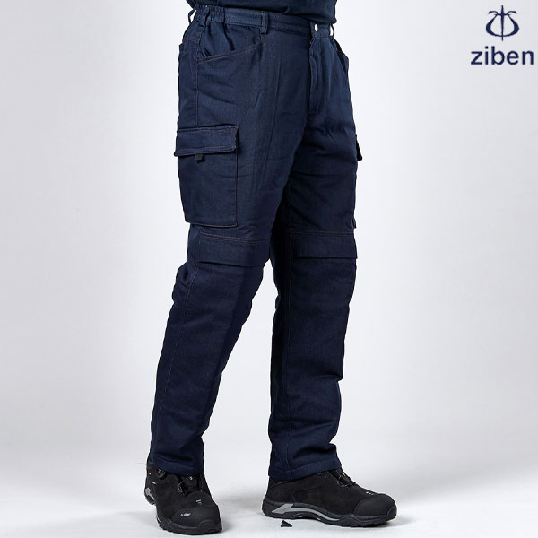 지벤 겨울 데님 패딩 근무복/작업복 바지(무릎보호대별도) ZB-P1958