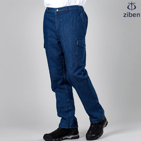 지벤 겨울 블루진 근무복/청 패딩 작업복 바지 ZB-P654