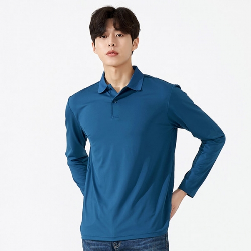 스판덱스 솔리드 긴팔 단체티 카라티셔츠(반팔 가능) SH-61