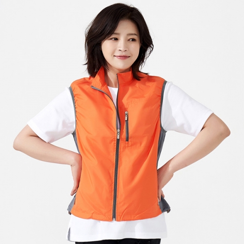 단체조끼 작업복조끼 폴달 배색 회사 단체복제작 SH578