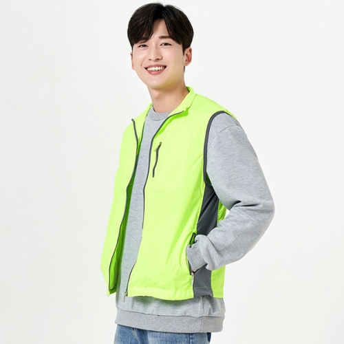 단체조끼 작업복조끼 폴달 배색 회사 단체복제작 SH578