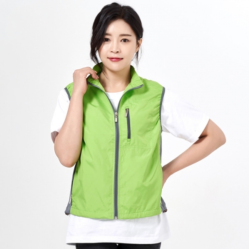 단체조끼 작업복조끼 폴달 배색 회사 단체복제작 SH578