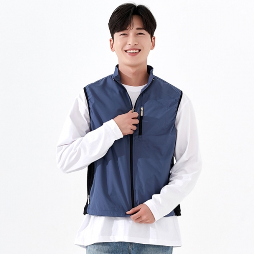 단체조끼 작업복조끼 폴달 배색 회사 단체복제작 SH578