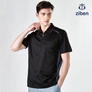 지벤 기능성 쿨론 반집업 반팔 카라티 근무복/작업복 티셔츠 ZB-T2033~2036