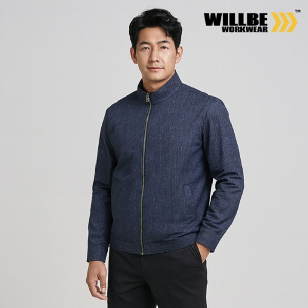 윌비(WILLBE) 린넨 프린트 에어도트 근무복 점퍼 CT-119