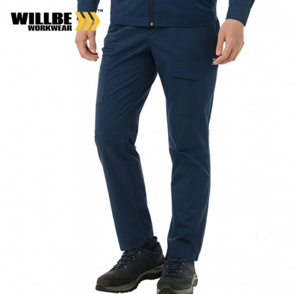 윌비(WILLBE) 네이비 스판 하복 작업복 바지 PR-408