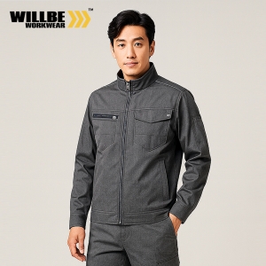 윌비(WILLBE) 멜란지 스판 춘추 작업복 세트 PR-111