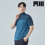 아트윈 지퍼 포인트 반집업 작업복 반팔티셔츠 T-155 - 156