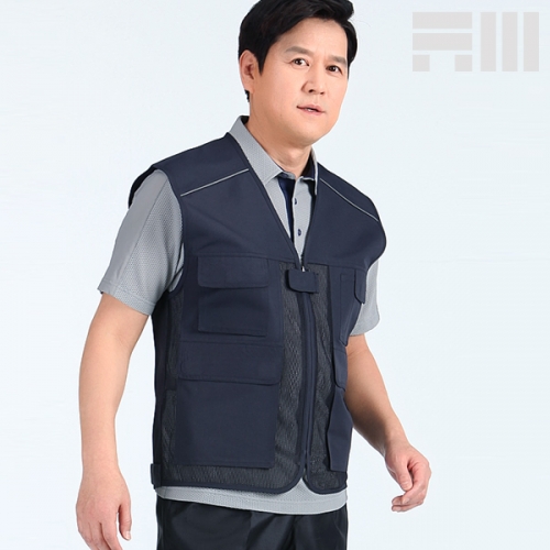 아트윈 망사조끼 작업조끼 반사 파이핑 작업복 A-846