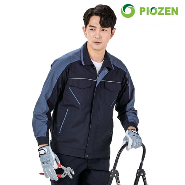피오젠 배색 작업복 세트 PS-J22