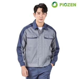 피오젠 그레이 배색 TC 작업복 세트 PS-J504(상의기준가)