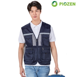 피오젠 야광선 베스트 망사 조끼 PS-V80