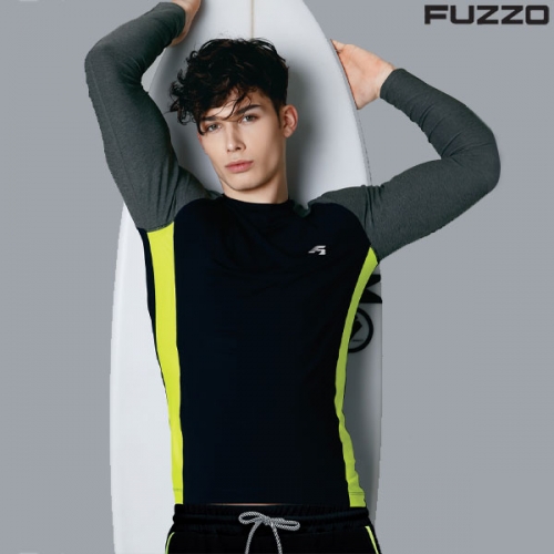 푸조(FUZZO) 남자 베이직 래글런 래쉬가드 S34-1