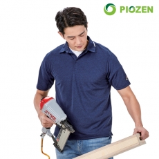 피오젠 쿨론 심플 반팔 카라 작업복 티셔츠 PT-51