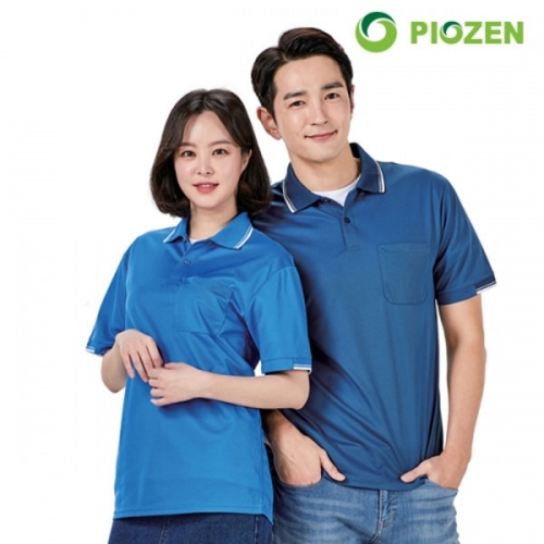 피오젠 쿨론 포켓 반팔 카라티셔츠 PT-11S