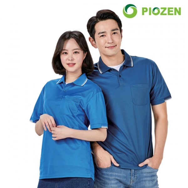 피오젠 쿨론 포켓 반팔 카라티셔츠 PT-11S