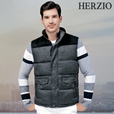 겨울용하이넥 헤비 패딩 작업조끼 HZ-V-04