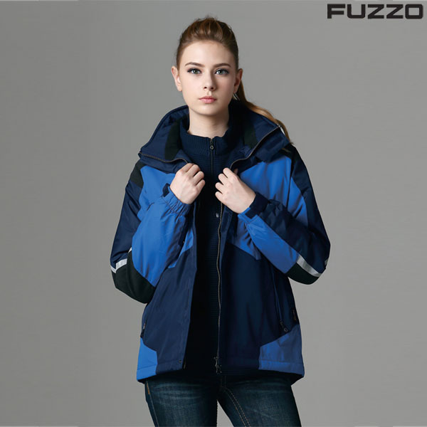 푸조 배색 패딩점퍼 FZ-711