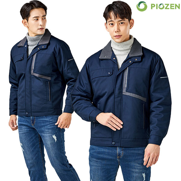 피오젠 겨울 작업복 근무복 회사 공장 동복 점퍼 PW-J310