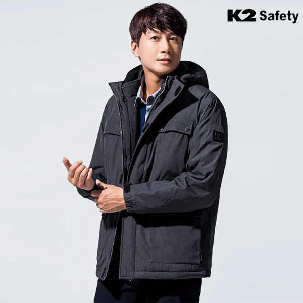 K2 세이프티 겨울 패딩점퍼 (조끼탈부착) 21JK-F125R 회사단체복 근무복