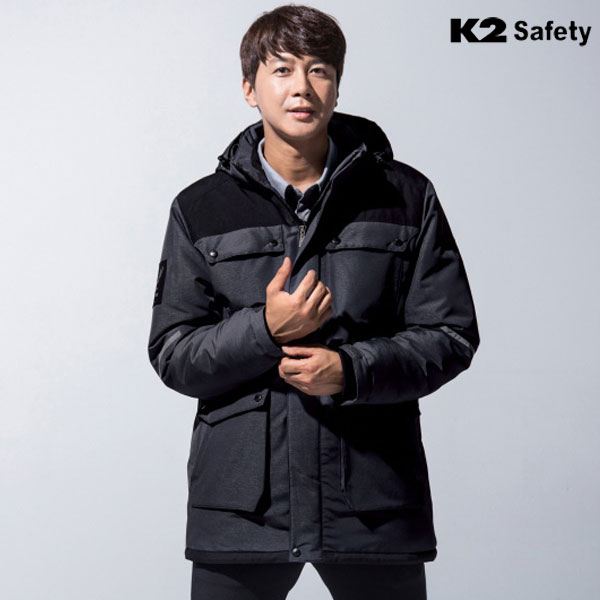 K2 세이프티 겨울 기업 근무복 패딩 작업복 점퍼 회사 단체복 JK-F138R