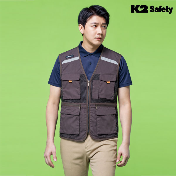K2 세이프티 조끼 작업복 근무복 21VE-612R