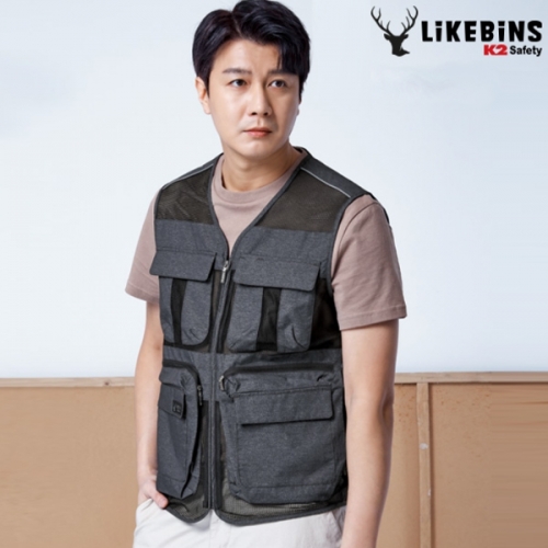 K2 세이프티 작업조끼 작업복 근무복 여름 망사 베스트 21VE-616R