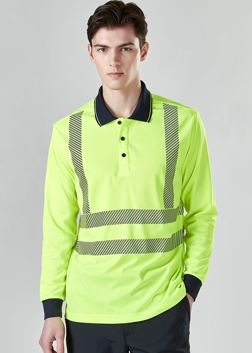 지벤 근무복/작업복 형광 티셔츠 카라티 ZB-T2135