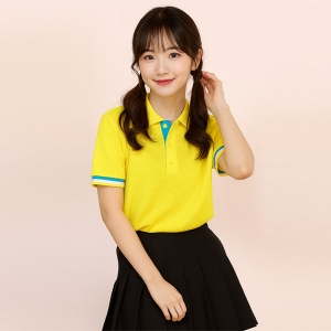 니즈 자가드 반팔 카라 단체티셔츠 회사 단체티 기능성 회사티 유니폼 제작 S-182