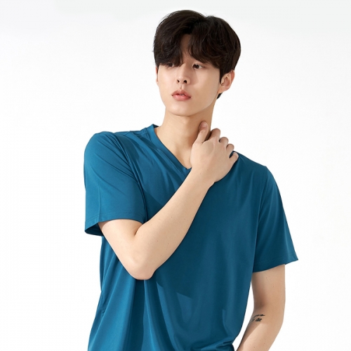 쿨론 브이넥 고급 스판 반팔티 TM-1306