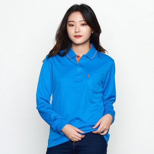 단체티 주문제작 바이넥스 연사 긴팔 카라 티셔츠 S-185 (반팔 가능)