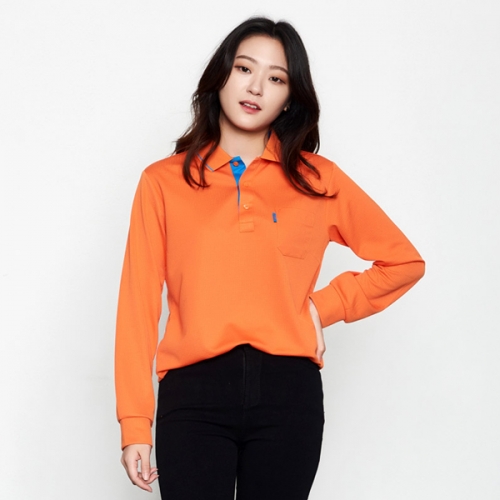 단체티 주문제작 바이넥스 연사 긴팔 카라 티셔츠 S-185 (반팔 가능)