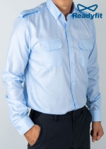 남자용 견장 하얀색 파란색 와이셔츠 회사 단체 셔츠 단체복제작 RF1101SF~1103SF