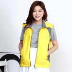 단체조끼 바람막이조끼 유니폼 제작 배색 하이넥 집업 MC76