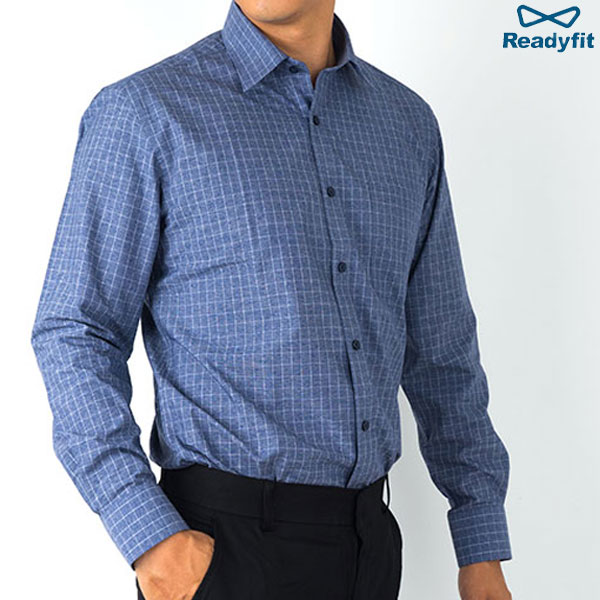 소프트 카치온 스타일 블럭체크 긴팔셔츠 S1018~1019