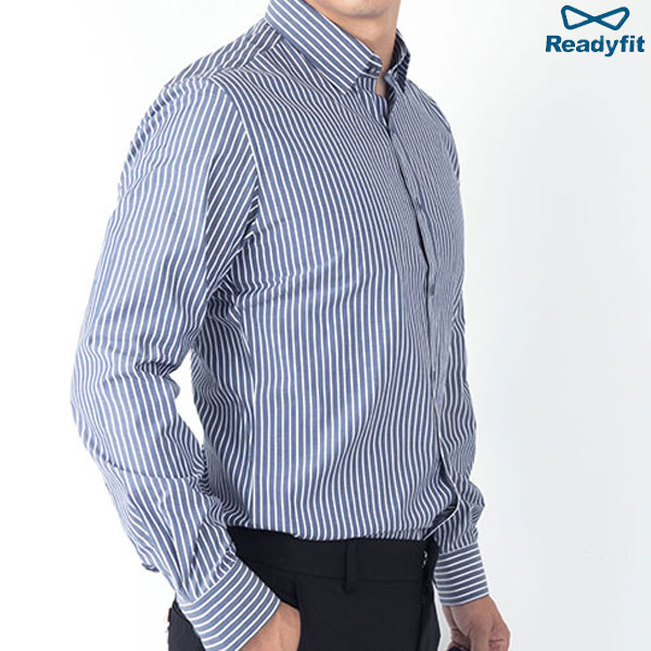 화이트 라인 스트라이프 긴팔셔츠 SV1017