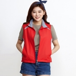 단체조끼 하이넥 안감망사 배색 이벤트 조끼 랜더스 LD-650