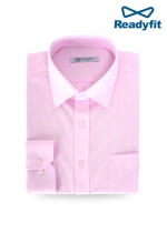 남자 데일리 분홍 핑크색 기본핏 오픈카라 긴팔셔츠 RF1107