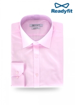 남자 파스텔 핑크 분홍색 슬림핏 오픈카라 긴팔셔츠 RF1007