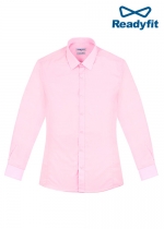 슬림 핑크색 솔리드셔츠 MS62