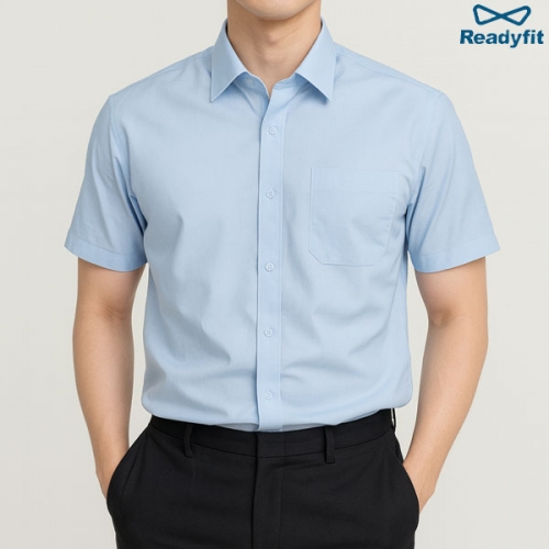 데일리 레귤러 스카이블루 반팔 셔츠 단체 와이셔츠 단체복 제작 RF2103