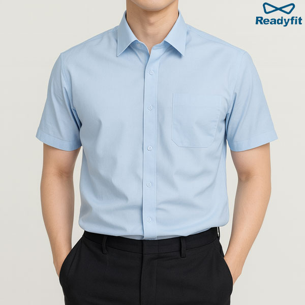 데일리 레귤러 스카이블루 반팔 셔츠 단체 와이셔츠 단체복 제작 RF2103